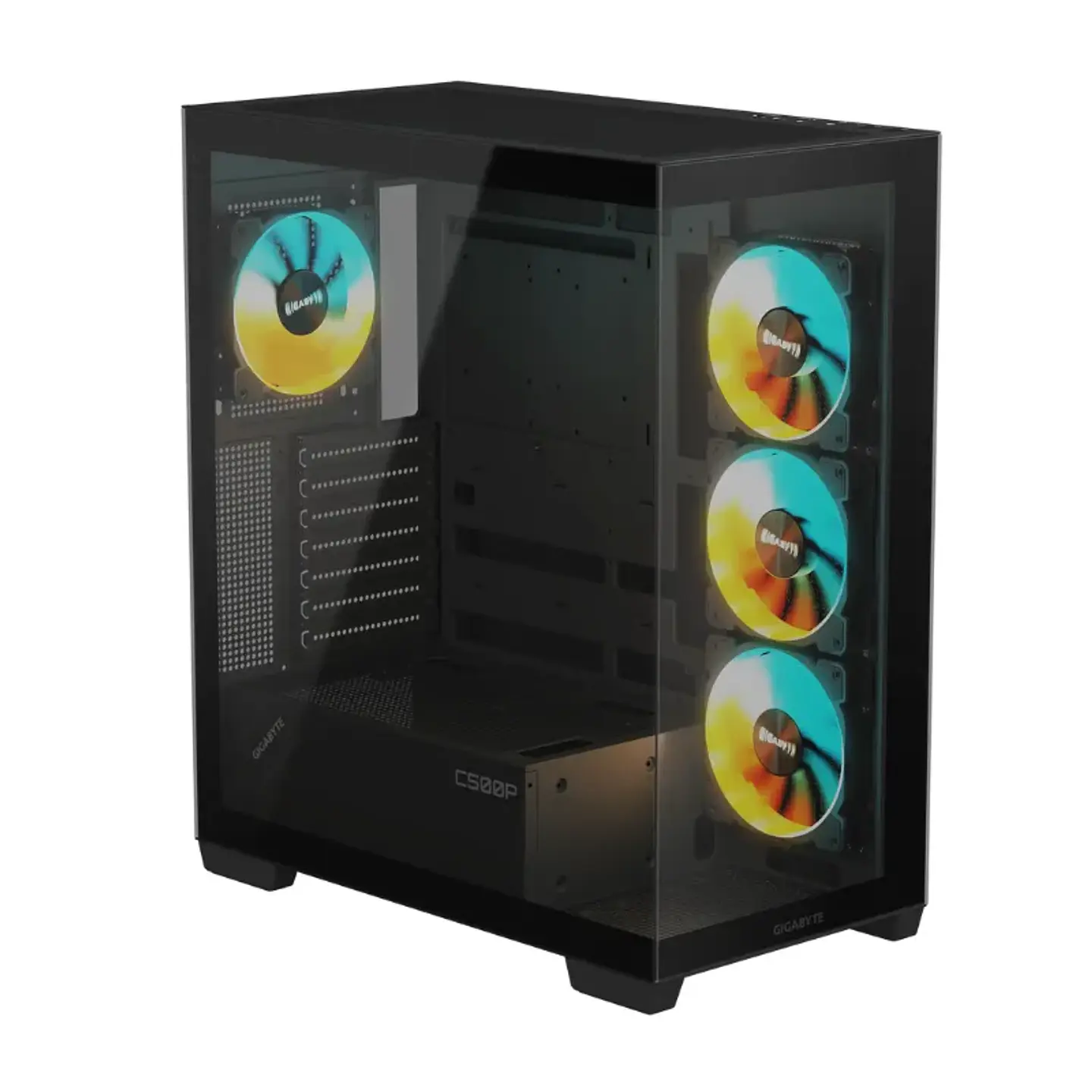 Gabinete Gamer Gigabyte C500 Panoramic Vidrio templado ATX 4Fan 1