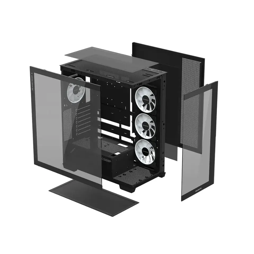 Gabinete Gamer Gigabyte C500 Panoramic Vidrio templado ATX 4Fan 4