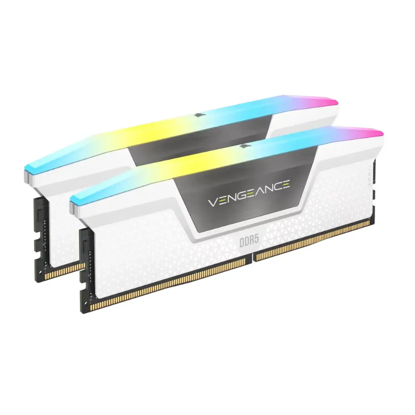 Memoria DRAM Corsair Vengeance 32GB (2x16) DDR5 5200mhz RGB Blanca 1