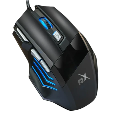 Mouse Gamer Reptilex RX0047 Ergonómico 7 botones USB 800/2400DPI