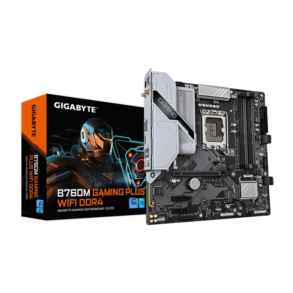 Placa Madre Gigabyte B760M GAMING PLUS WIFI, LGA1700 DDR4, mATX 1