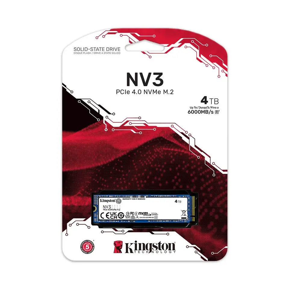 Unidad SSD Kingston NV3 4TB M.2 6000MB/s PciE-4 2