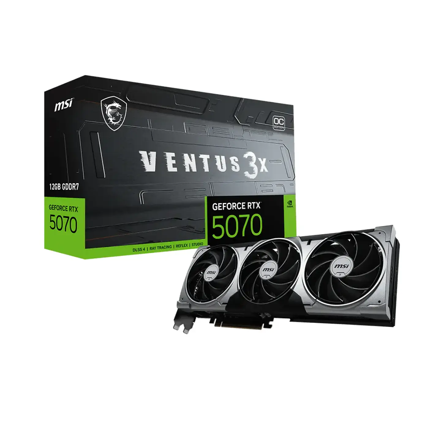 Tarjeta de Video MSI RTX 5070 Ventus 3X OC 12GB GDDR7 PciE-5 1