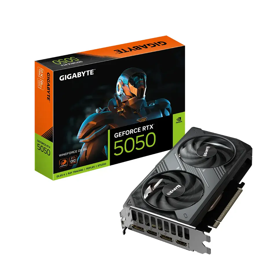Tarjeta de Video Gigabyte RTX 5050 WINDFORCE OC 8G GDDR6 PciE-5 1