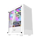 Gabinete Gamer Darkflash M305 Panel Vidrio 3Fan ARGB mATX White - Miniatura 1