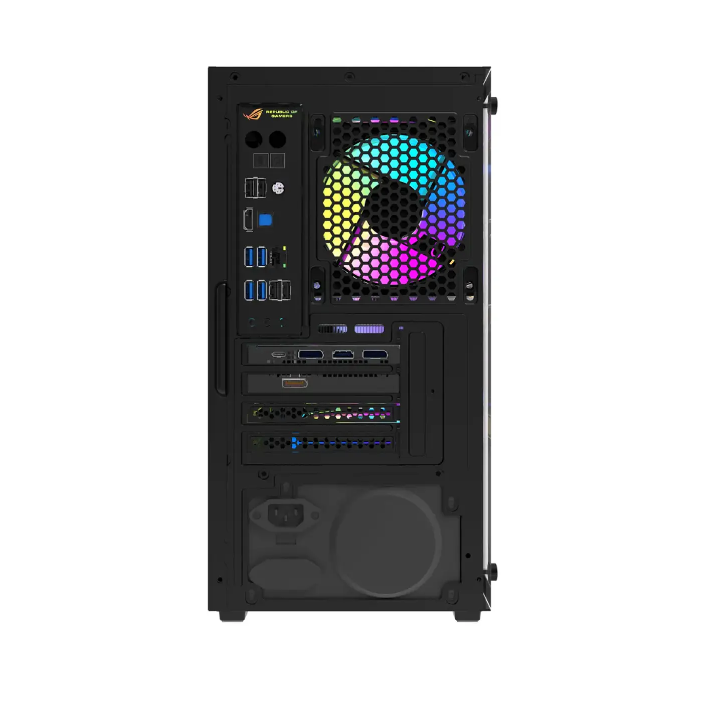 Gabinete Gamer Darkflash M305 Panel Vidrio 3Fan ARGB mATX BlacK 3