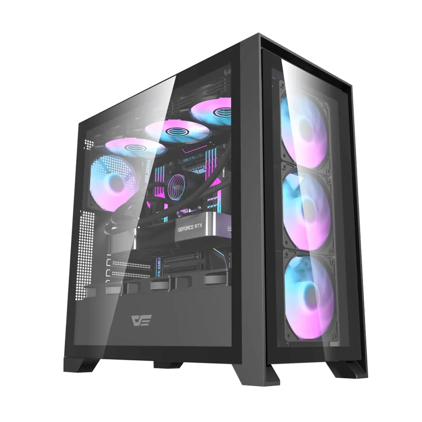 Gabinete Gamer Darkflash DRX90 Vidrio Templado 3FAN ARGB ATX Black 1