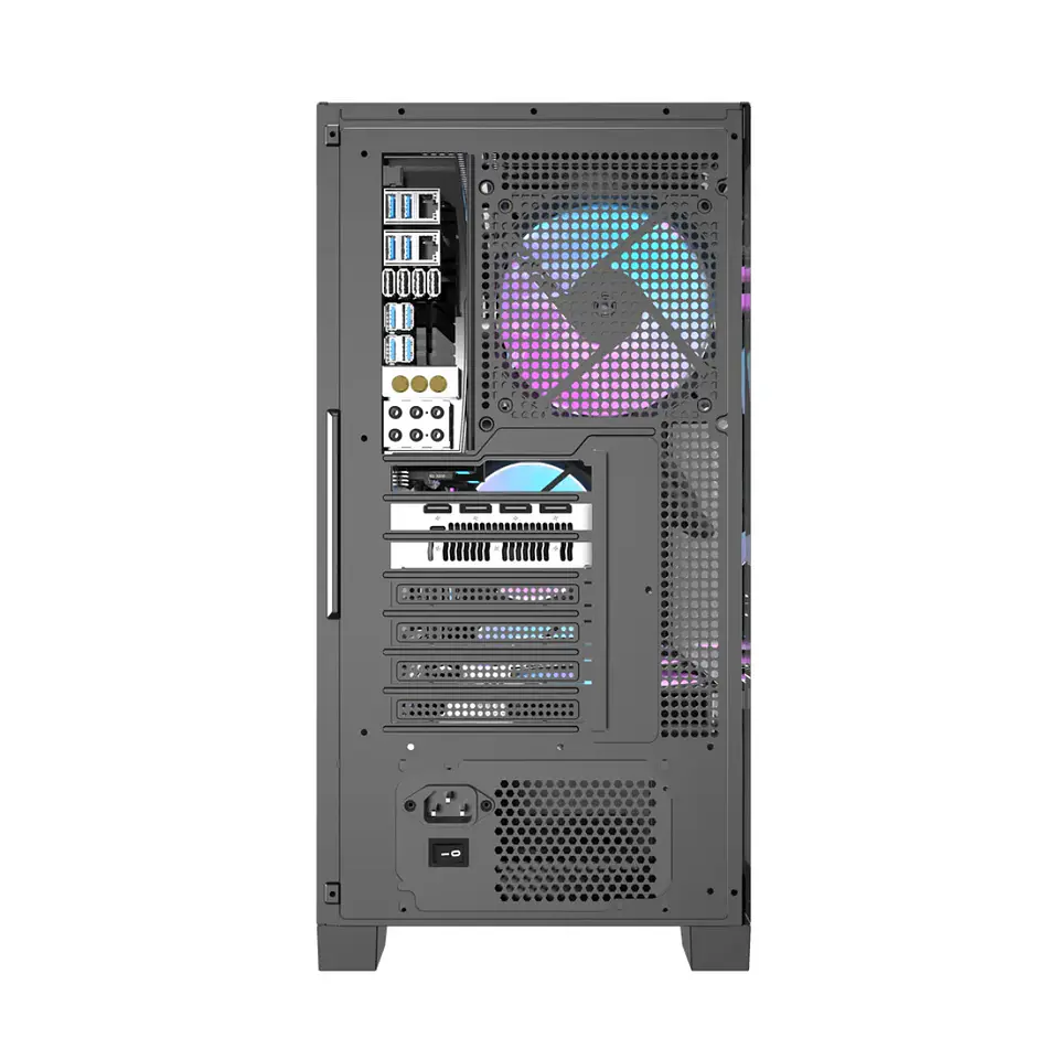 Gabinete Gamer Darkflash DRX90 Vidrio Templado 3FAN ARGB ATX Black 4