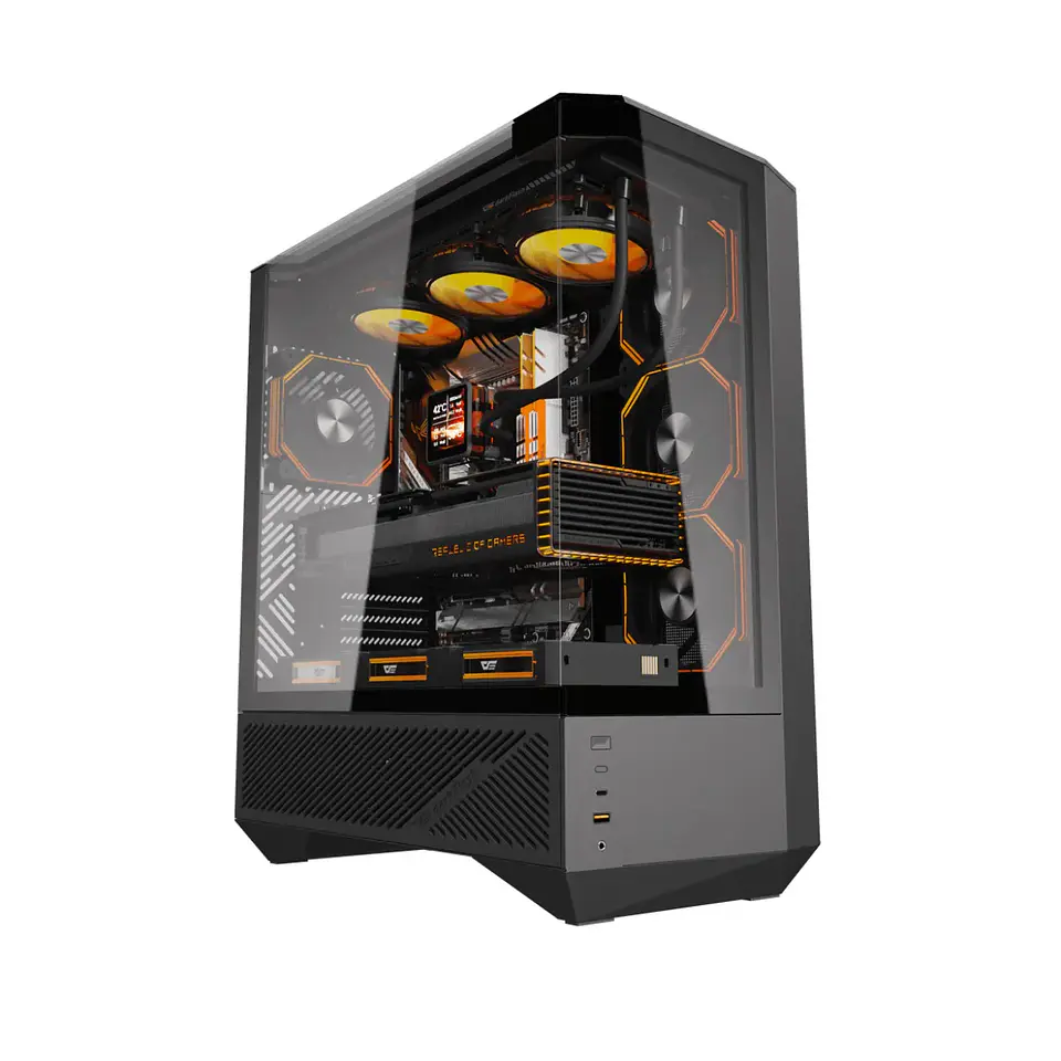 Gabinete Gamer Darkflash DY460 Vidrio Templado mATX Black 1