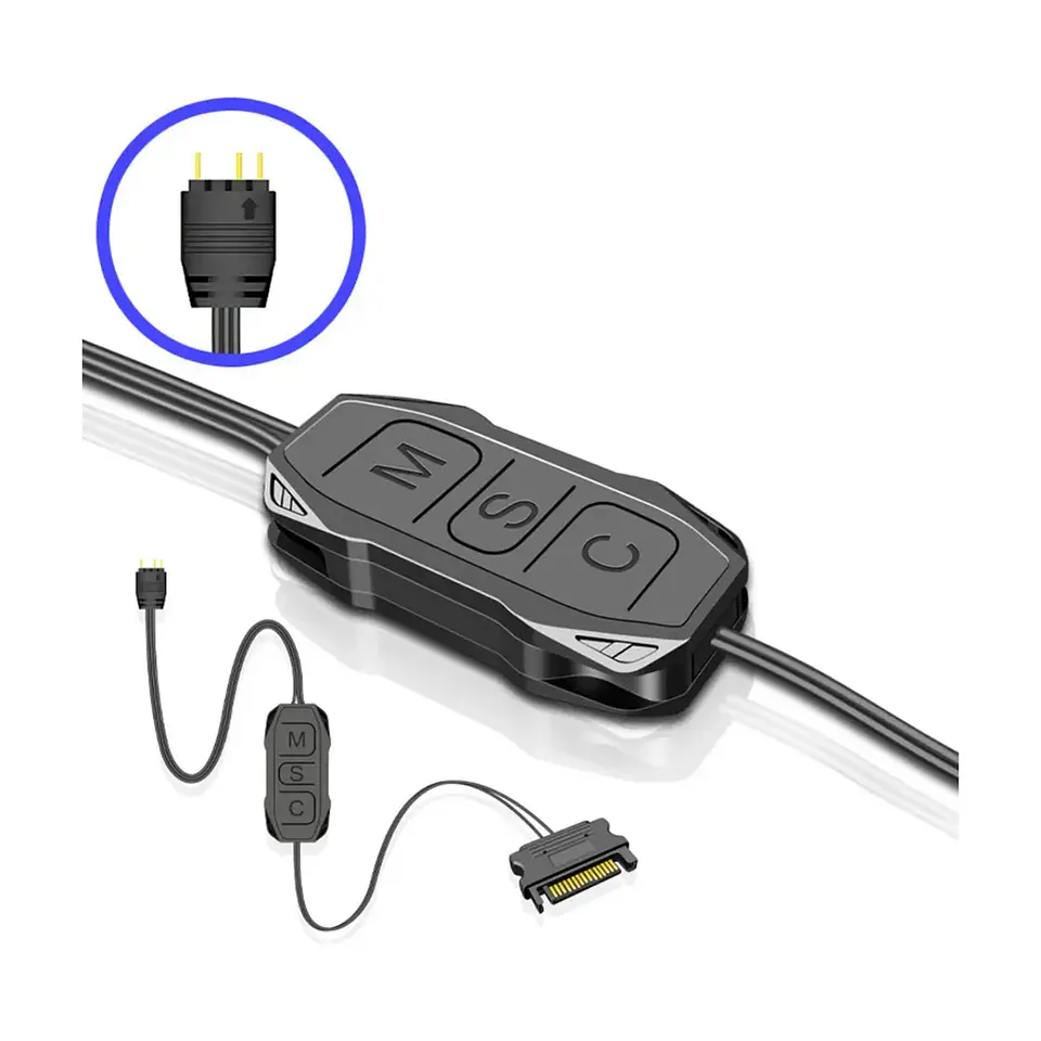 Controlador ARGB para Ventiladores PC, 3 Pines 5V Conexión SATA 2