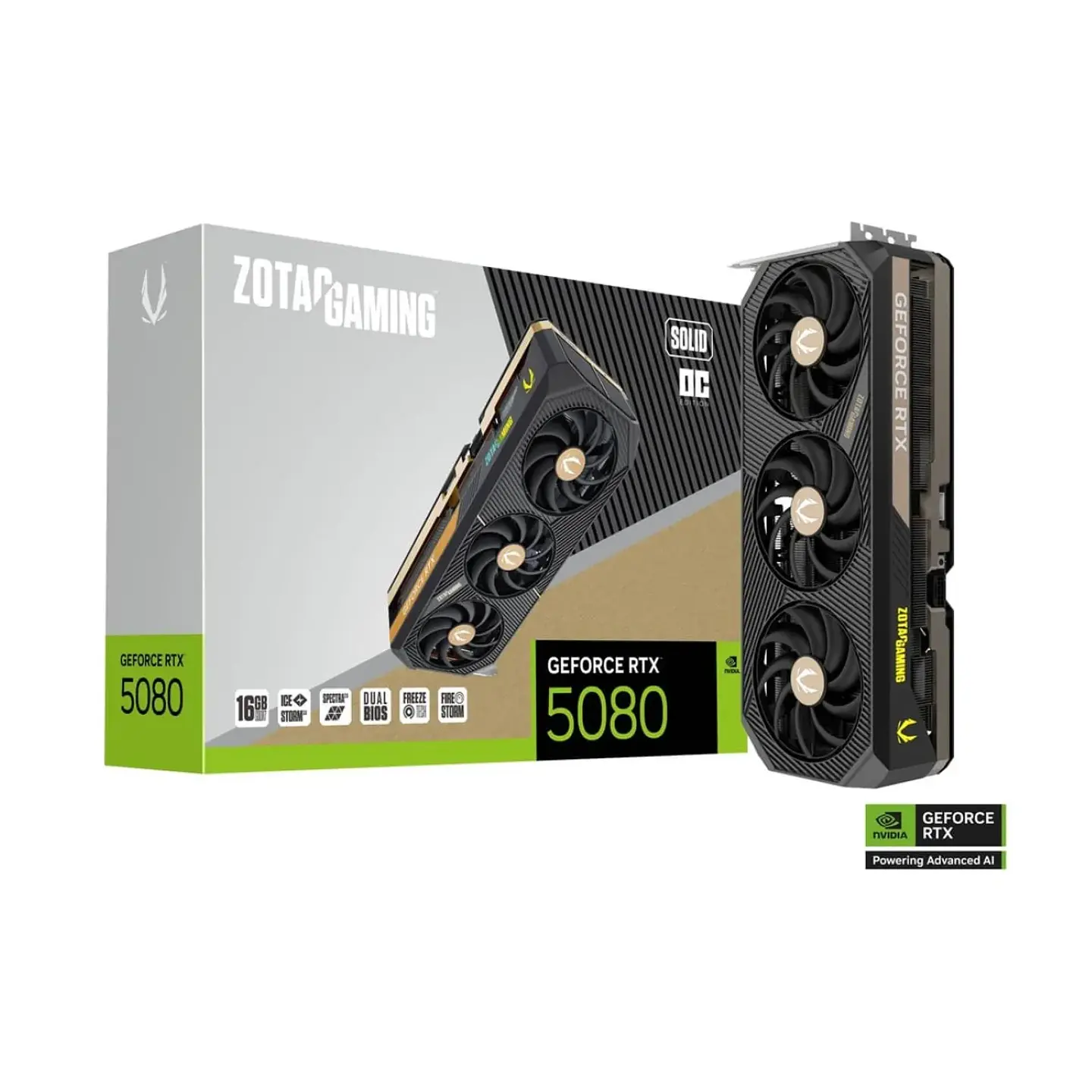 Tarjeta de Video Zotac GAMING RTX 5080 SOLID OC GDDR7 PciE-5 1