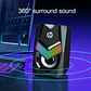 Parlantes Gamer HP DHE-6000, RGB, 6W RGB, USB/jack 3.5mm - Miniatura 5