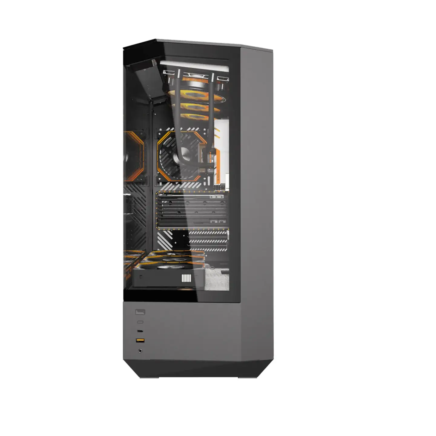 Gabinete Gamer Darkflash DY460 Vidrio Templado mATX Black 5