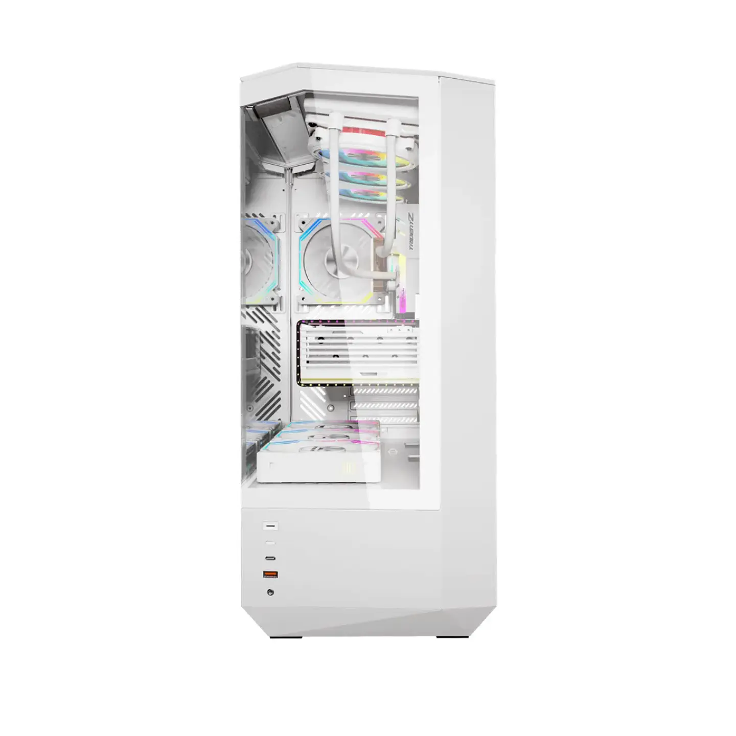 Gabinete Gamer Darkflash DY460 Vidrio Templado mATX White 4