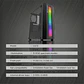 Gabinete Fantech Strike CG72 RGB, ATX, 3.0 USB - Negro - Miniatura 3