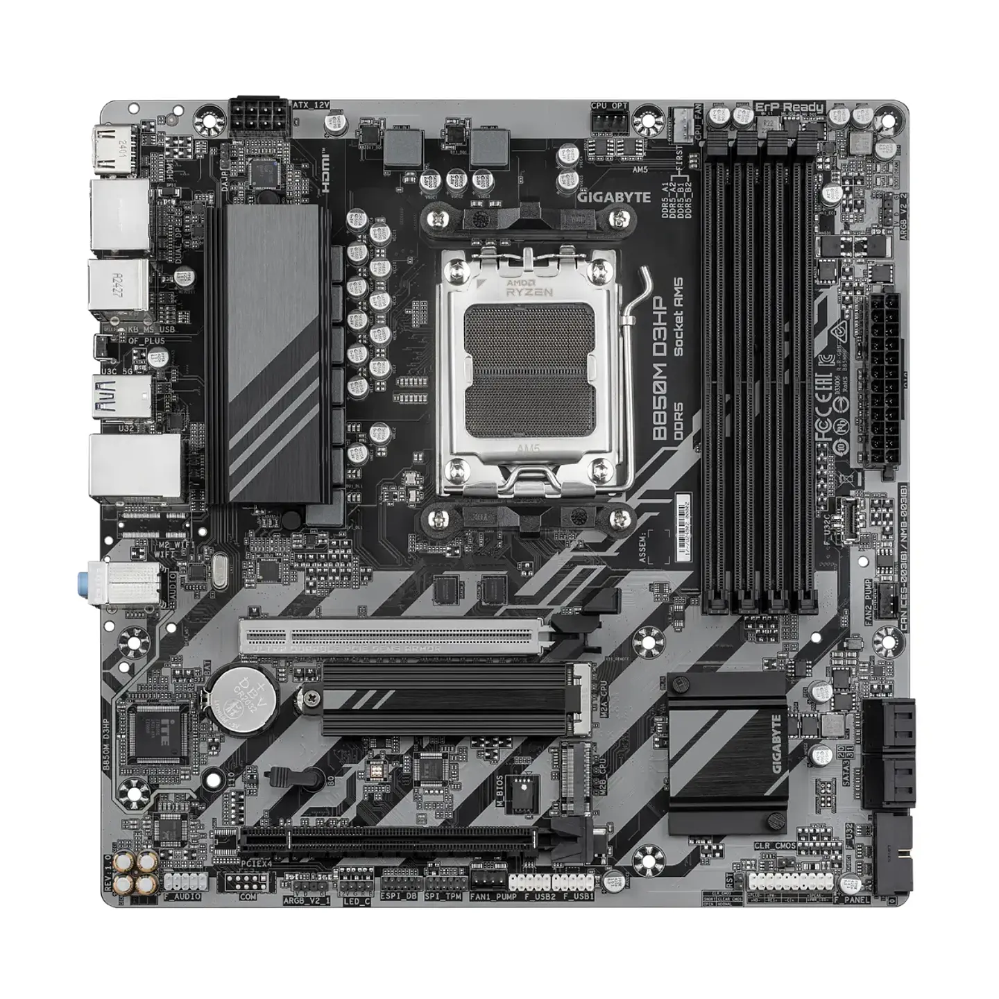 Placa Madre Gigabyte B850M D3HP AM5 DDR5 mATX 2