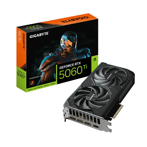 Tarjeta de Video Gigabyte RTX 5060 Ti WINDFORCE 8G GDDR7 PciE-5