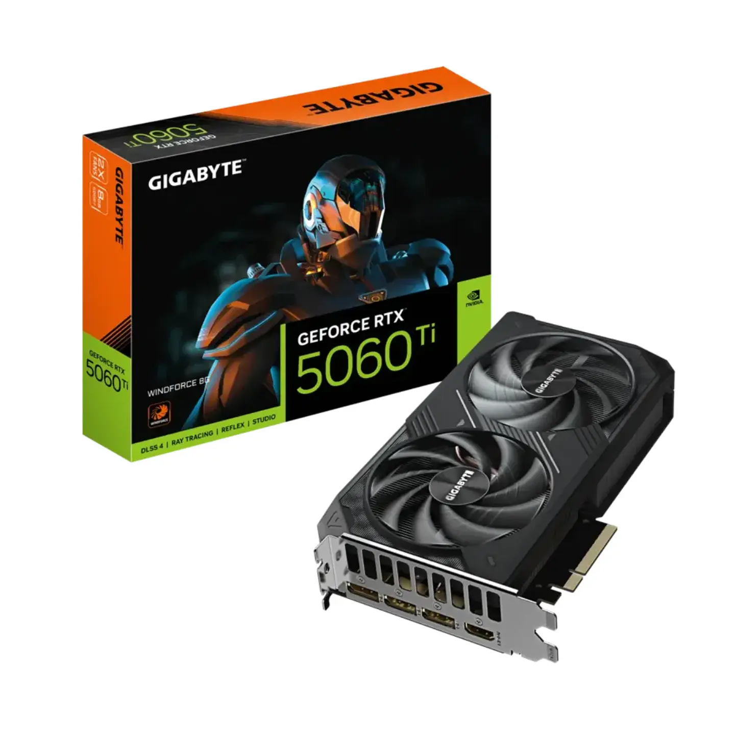Tarjeta de Video Gigabyte RTX 5060 Ti WINDFORCE 8G GDDR7 PciE-5 1