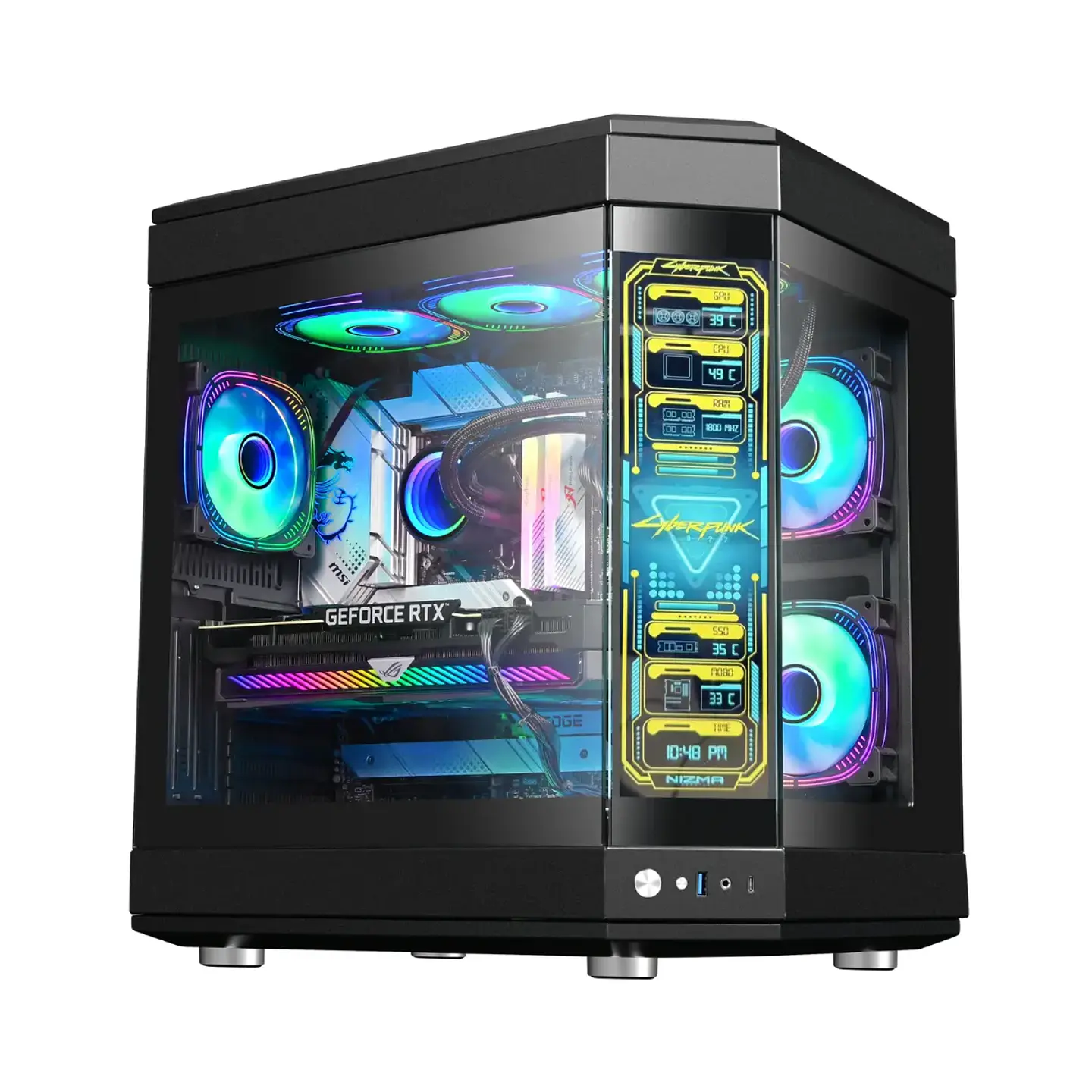 Gabinete Kronos Pixar ATX, Pantalla Led, USB 3.0, Black 1