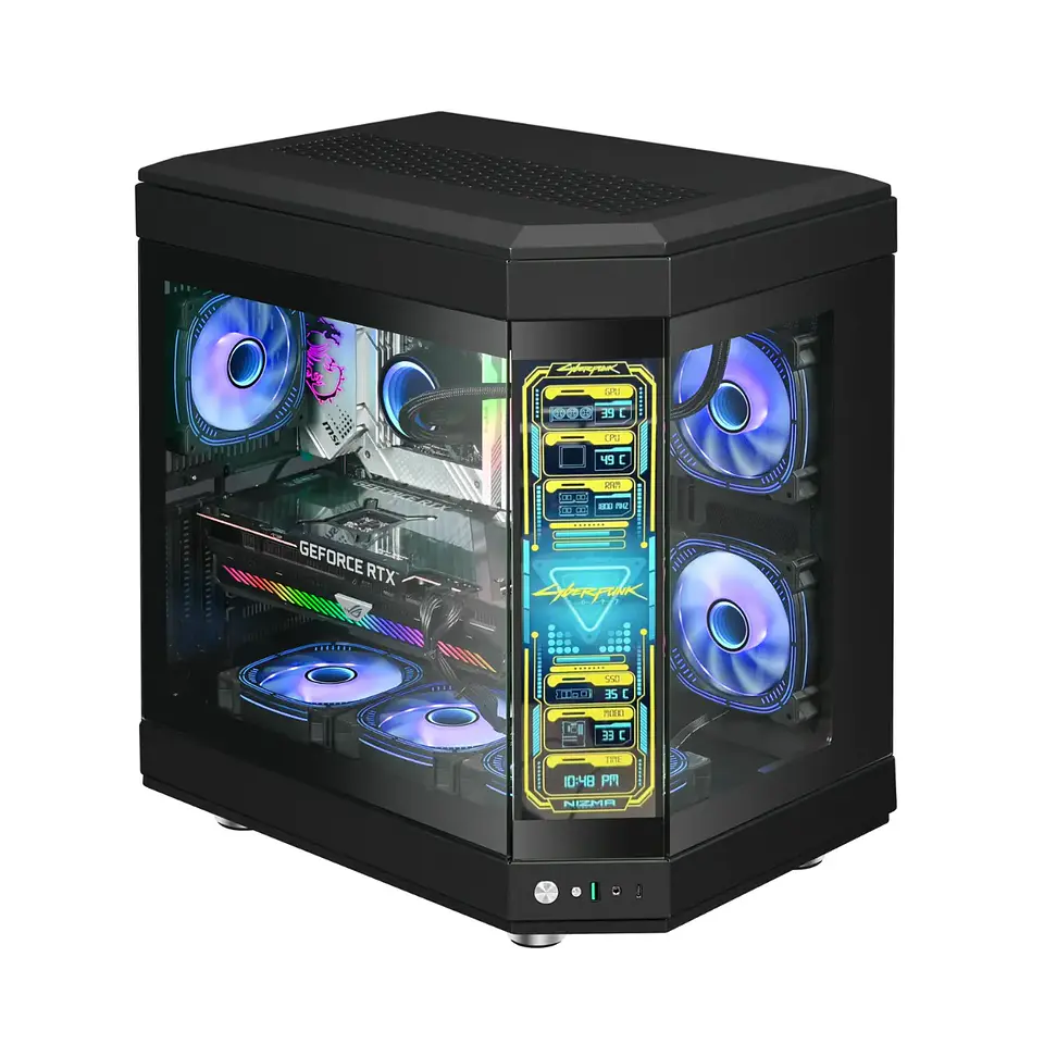 Gabinete Kronos Pixar ATX, Pantalla Led, USB 3.0, Black 2