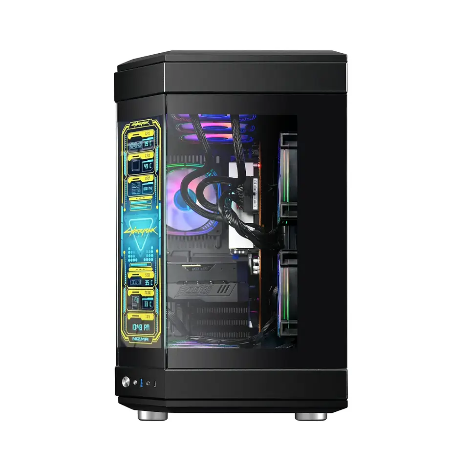 Gabinete Kronos Pixar ATX, Pantalla Led, USB 3.0, Black 3