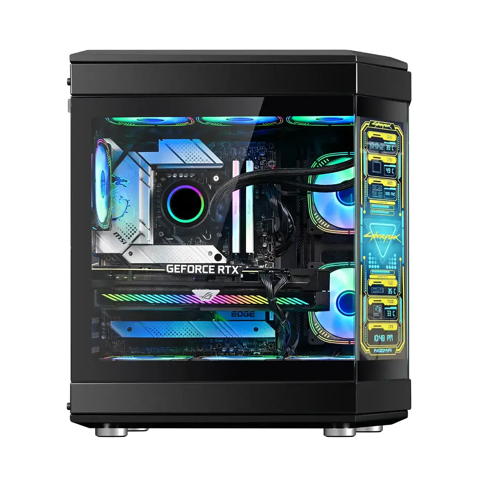 Gabinete Kronos Pixar ATX, Pantalla Led, USB 3.0, Black 4