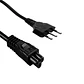 Cable Poder para notebook tipo Trébol 0.75mm - Miniatura 1