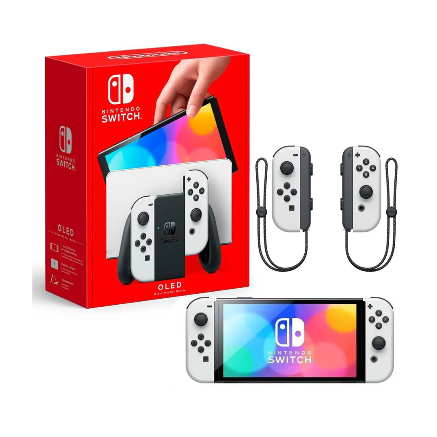 Nintendo Switch OLED 64GB Standard color blanco y negro con accesorios 1