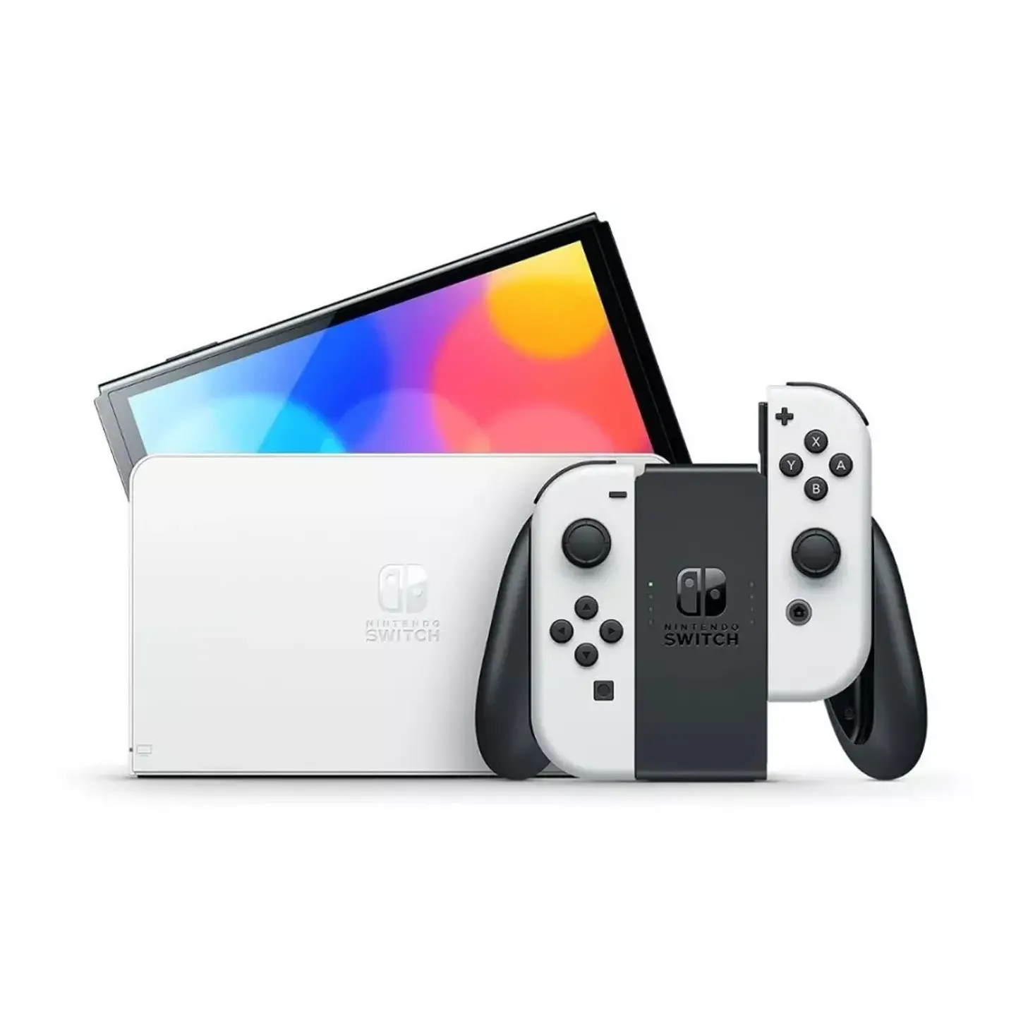 Nintendo Switch OLED 64GB Standard color blanco y negro con accesorios 2