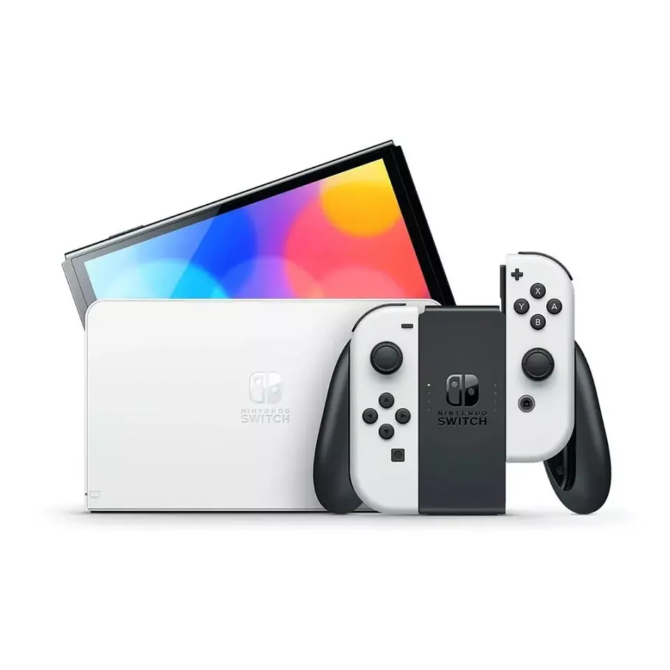 Nintendo Switch OLED 64GB Standard color blanco y negro con accesorios 2