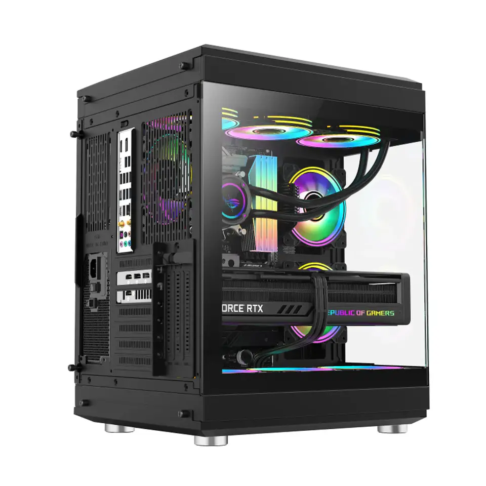 Gabinete Kronos Atlantis ATX Vidrio Templado, USB 3.0, Black 2