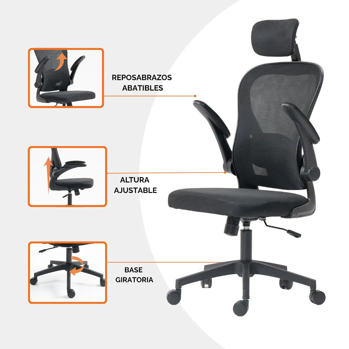 Silla Escritorio Vanto Balance Ergonómica Lumbar Ajustable NG 4