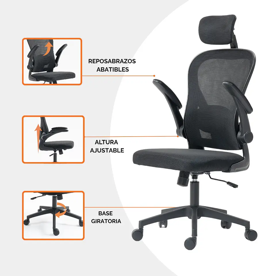 Silla Escritorio Vanto Balance Ergonómica Lumbar Ajustable NG 4