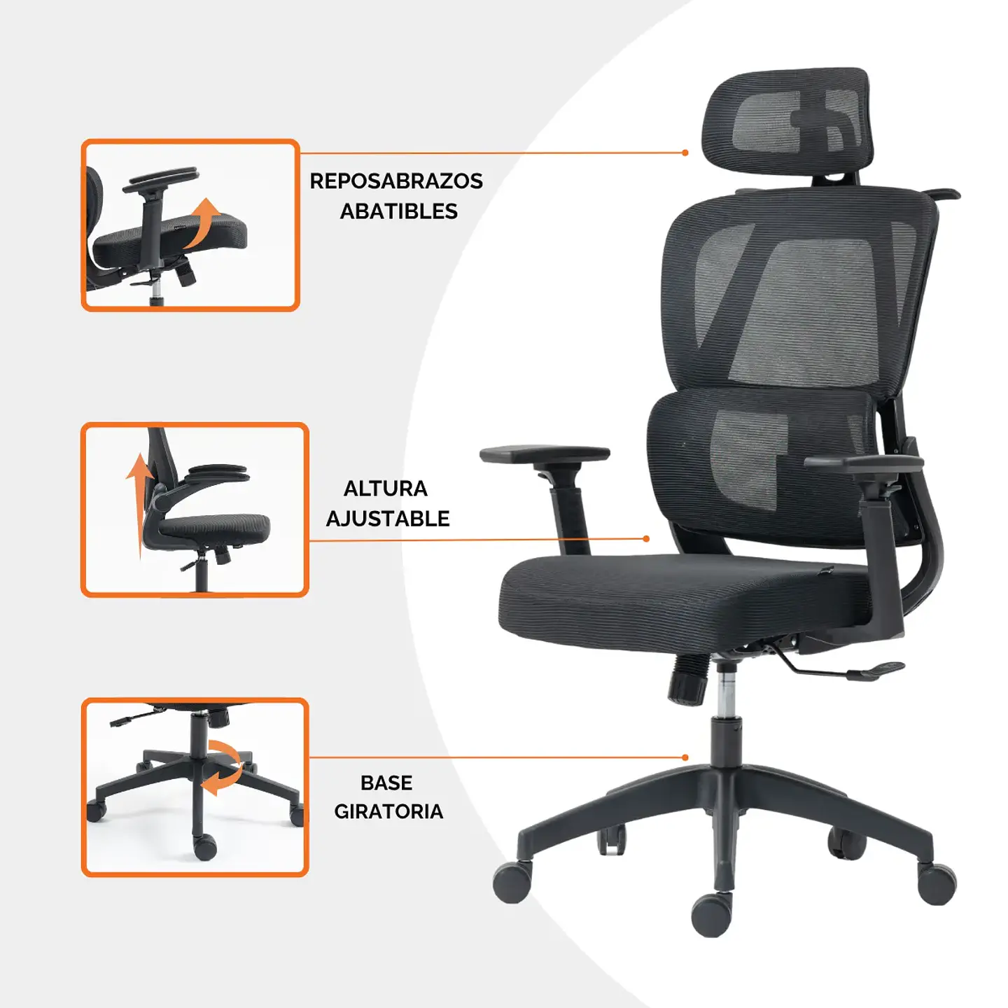 Silla Escritorio Vanto Elevate Oficina Ejecutiva Ajuste Lumbar 5