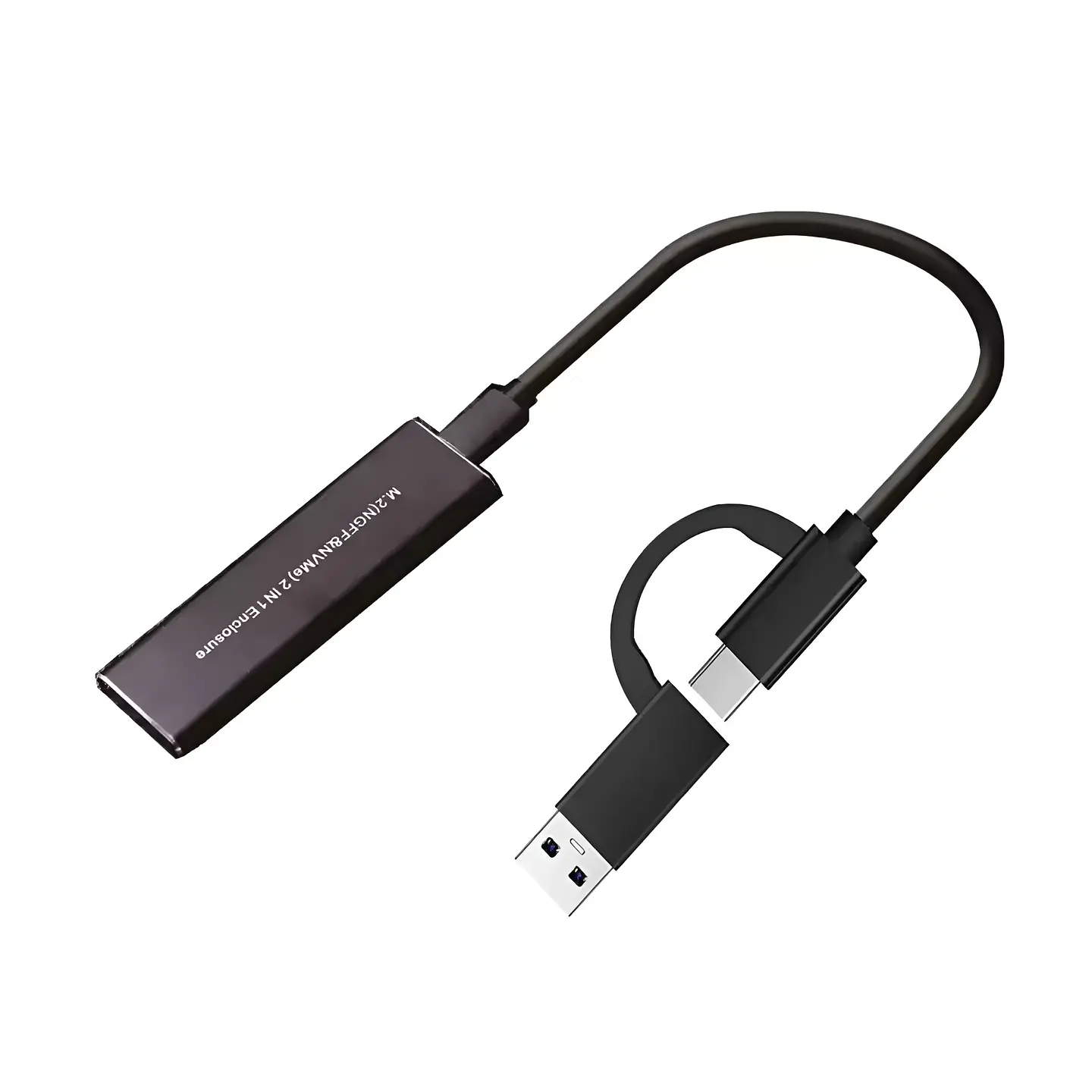 Cofre SSD Kingspec COF221, M.2 NVMe 10Gbps / SATA 6Gbps USB-C OTG 1