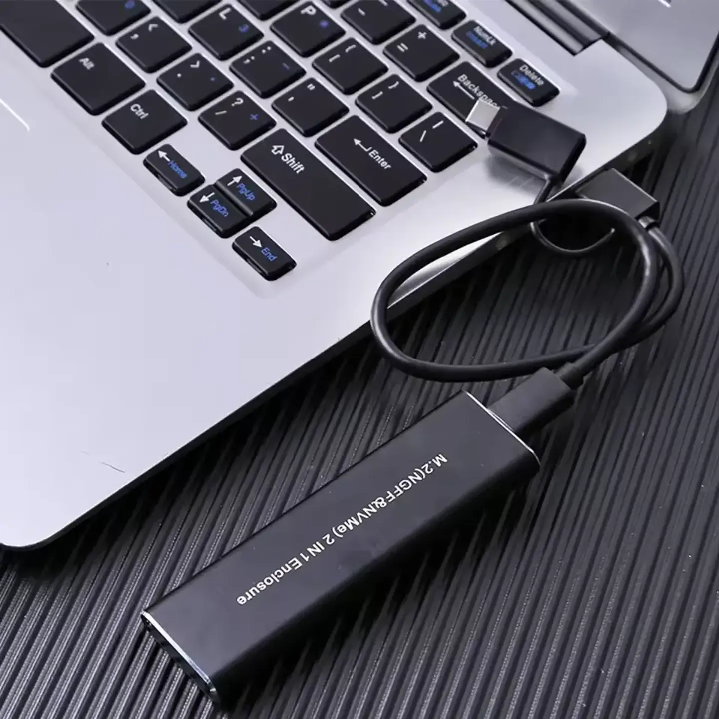 Cofre SSD Kingspec COF221, M.2 NVMe 10Gbps / SATA 6Gbps USB-C OTG 3