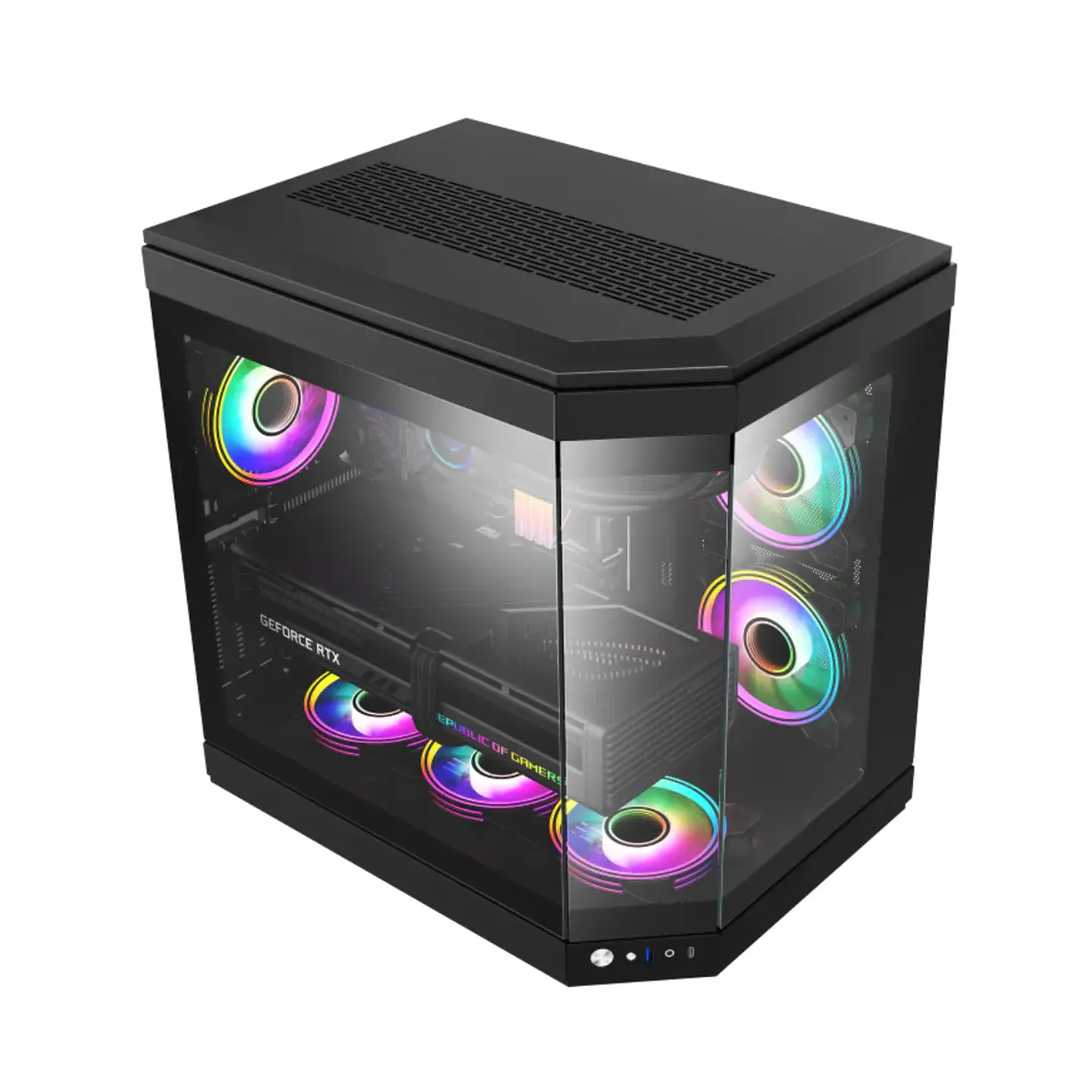 Gabinete Kronos Atlantis ATX Vidrio Templado, USB 3.0, Black 3