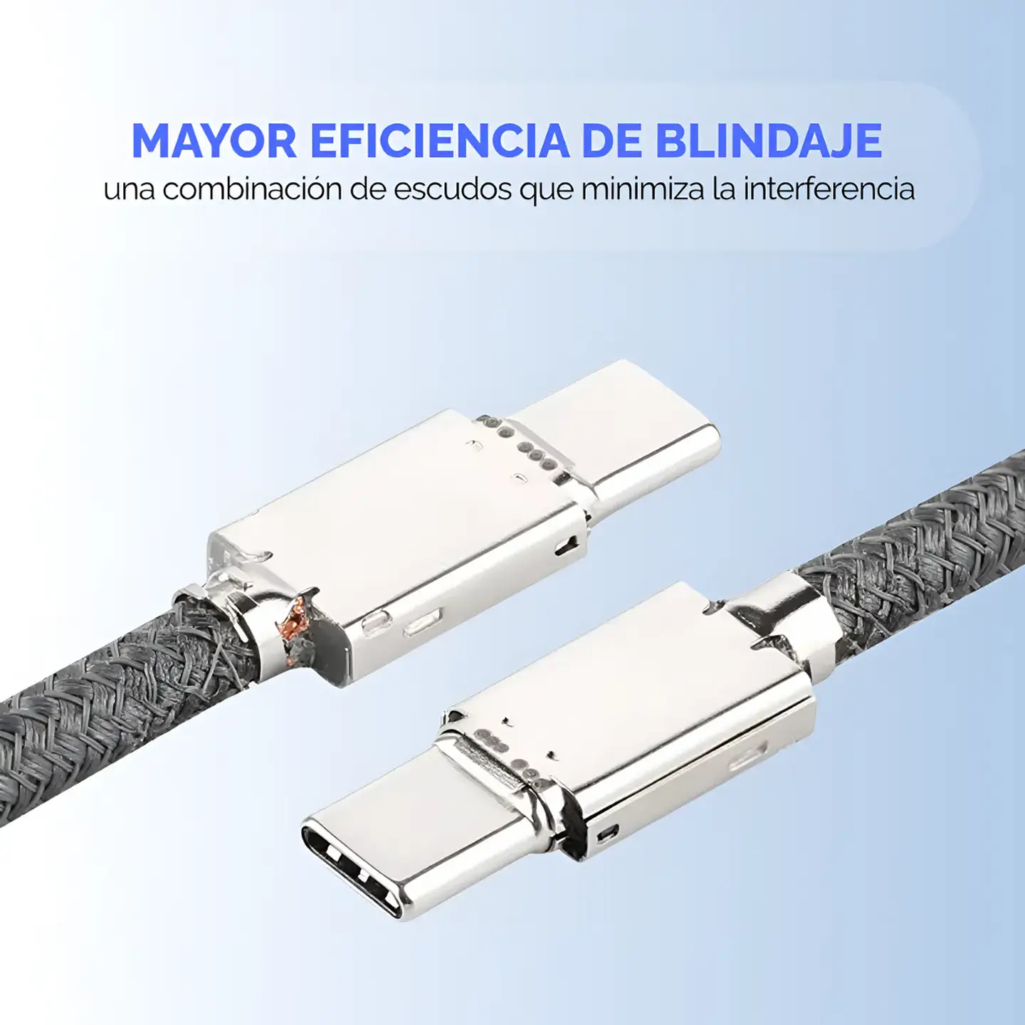 Cable Carga Rápida USB-C a USB-C, 100W, 20Gbps, 4K, 1.2Mts 5