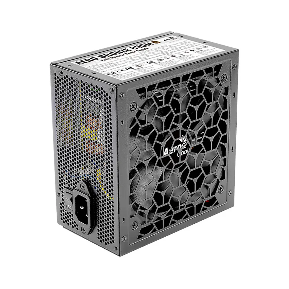 Fuente de Poder Aerocool 850W, Full Modular, Certificada 80+ Plus Bronze 5