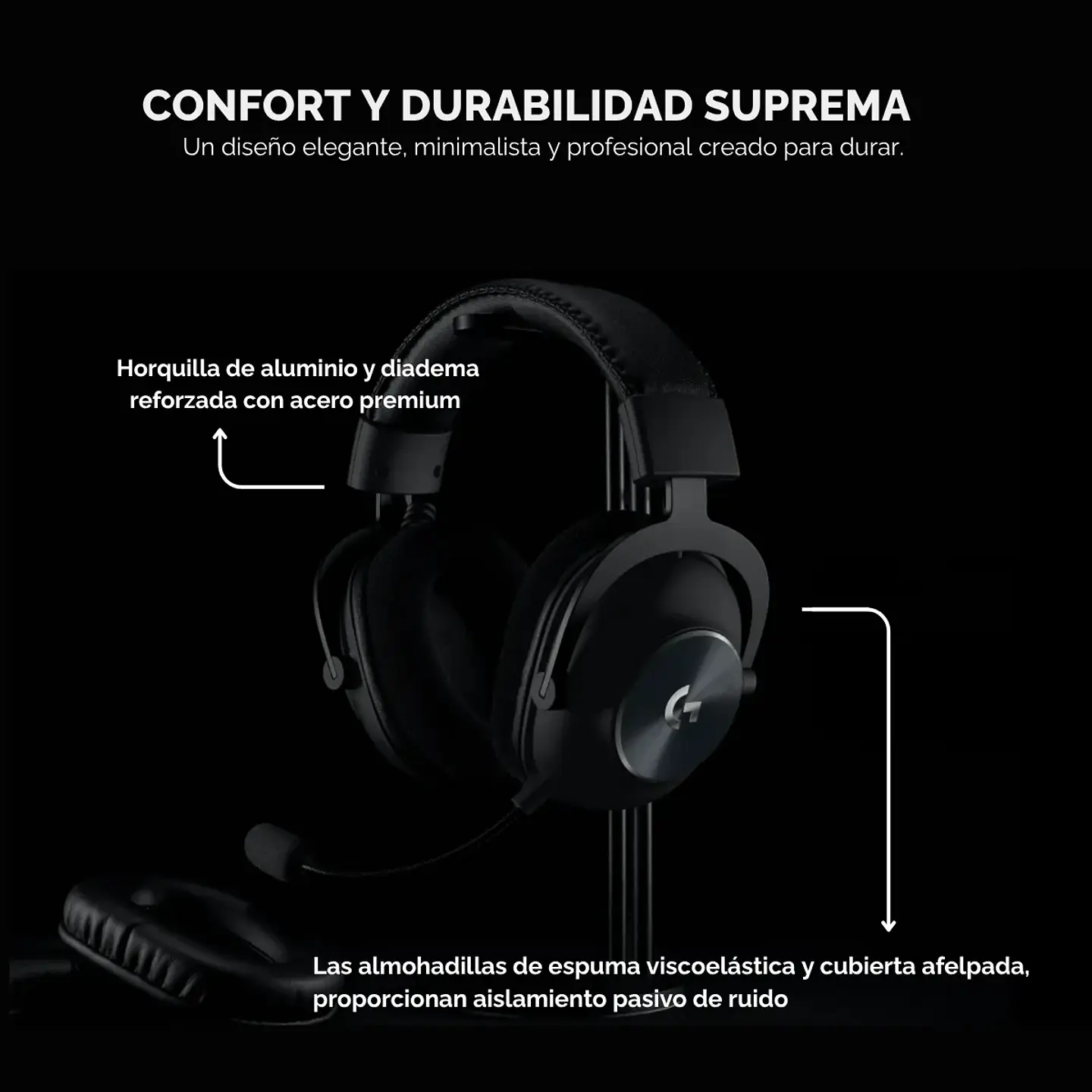 Audífonos Inalámbricos Logitech Gaming Pro X 2.4GHz, LightSpeed 5