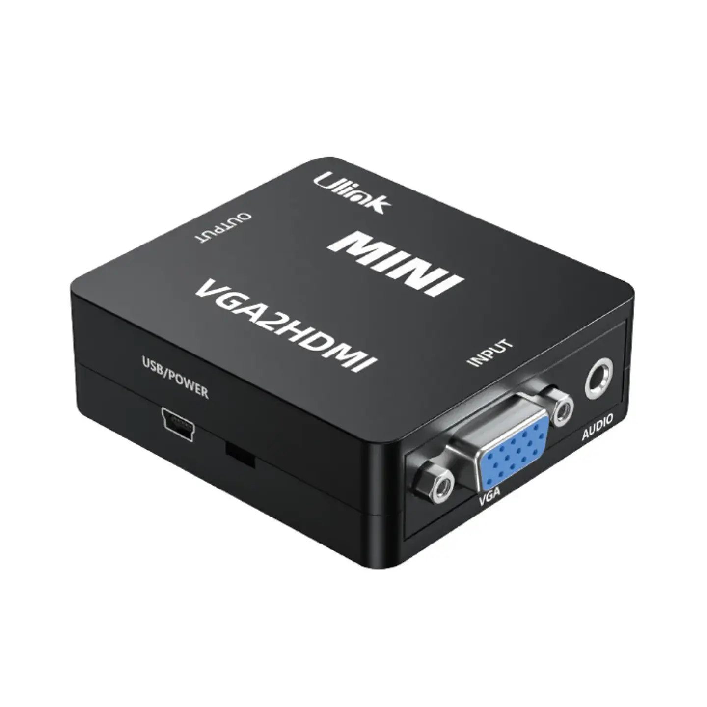 Adaptador VGA + Audio 3.5mm a HDMI HD, alimentación USB 60Hz 1