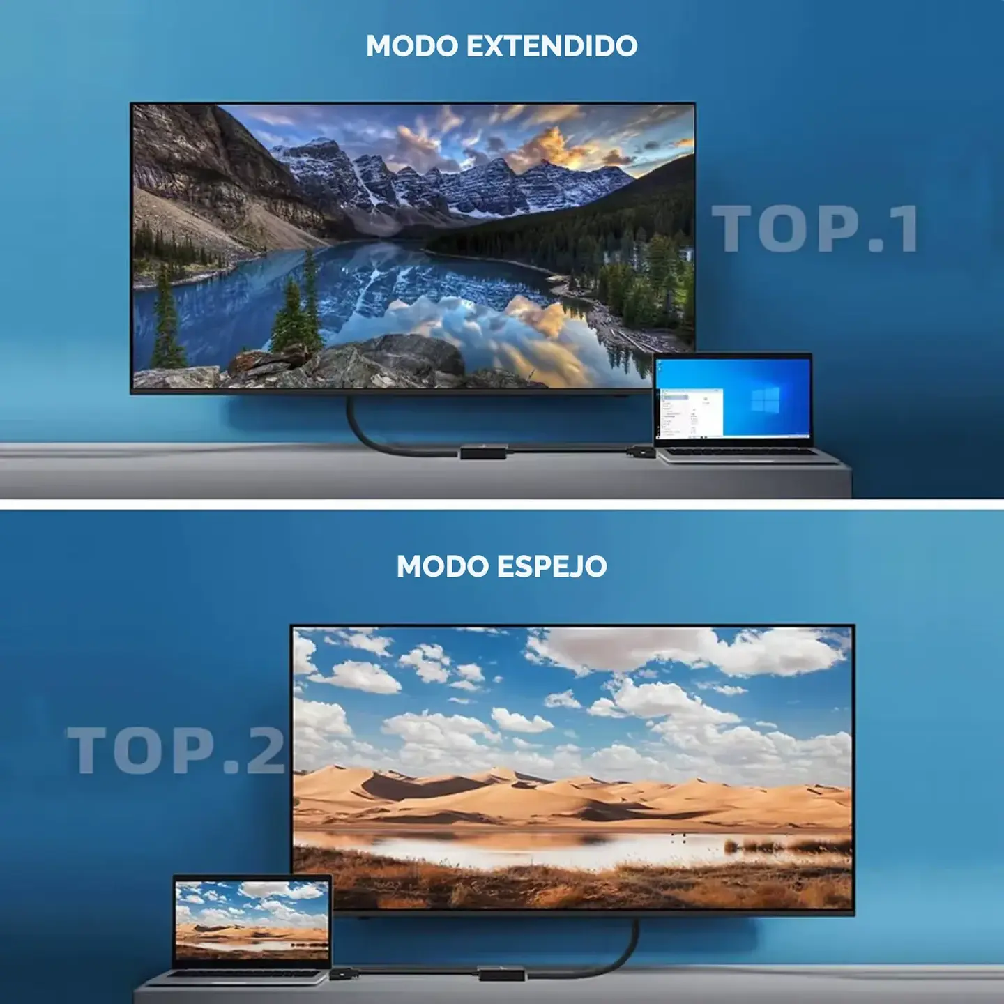 Adaptador VGA + Audio 3.5mm a HDMI HD, alimentación USB 60Hz 5