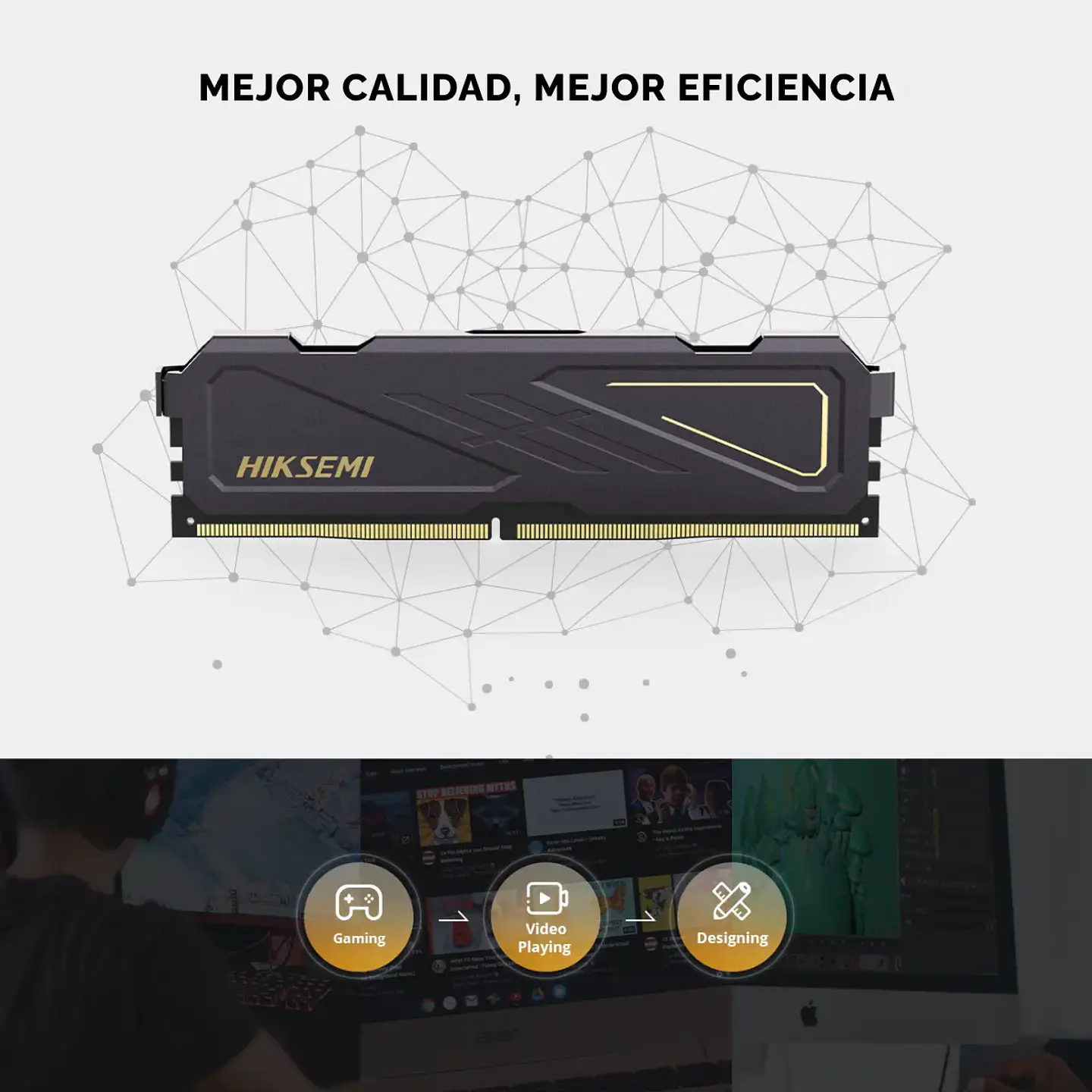 Memoria Ram Hiksemi Armor U10 16GB DDR4  DDR4 3200Mhz UDIMM 4