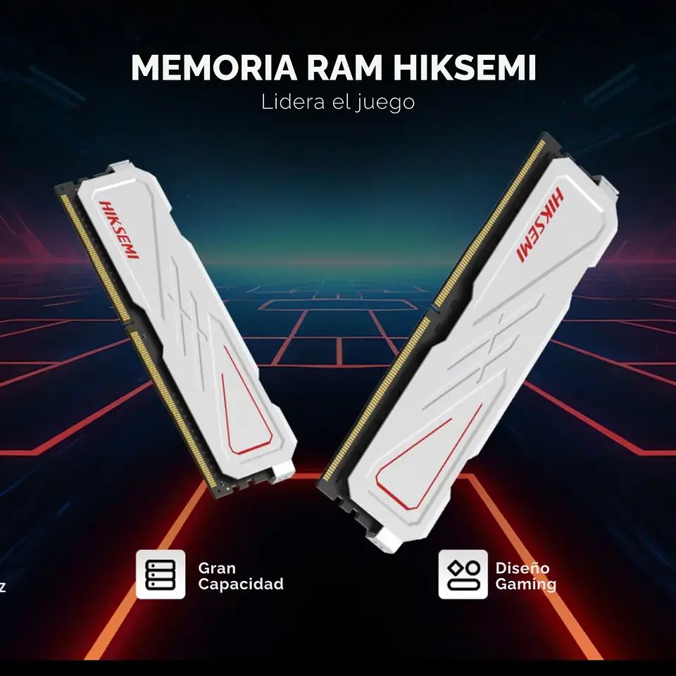 Memoria Ram Hiksemi Armor White 16GB DDR5 5600Mhz CL40 UDIMM 3