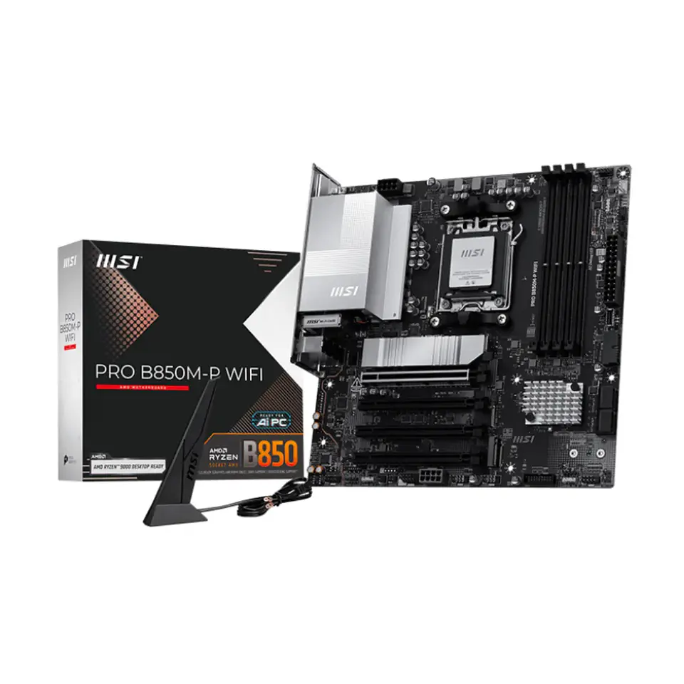 Placa Madre MSI PRO B850M-P WIFI AM5 DDR5 M.2 MicoATX 1