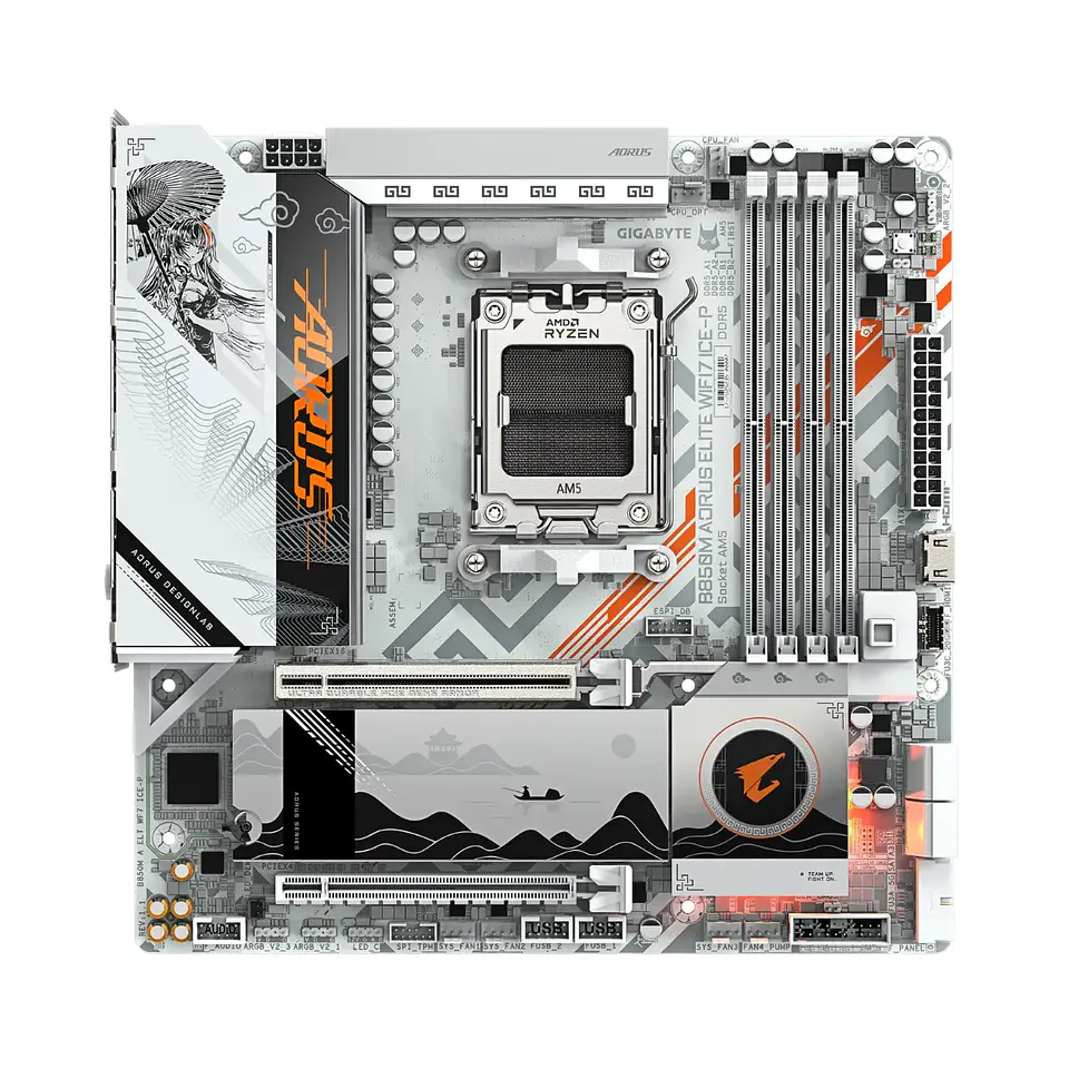 Placa Madre Aorus B850M ELITE WIFI7 ICE-P, AM5 DDR5 mATX 3