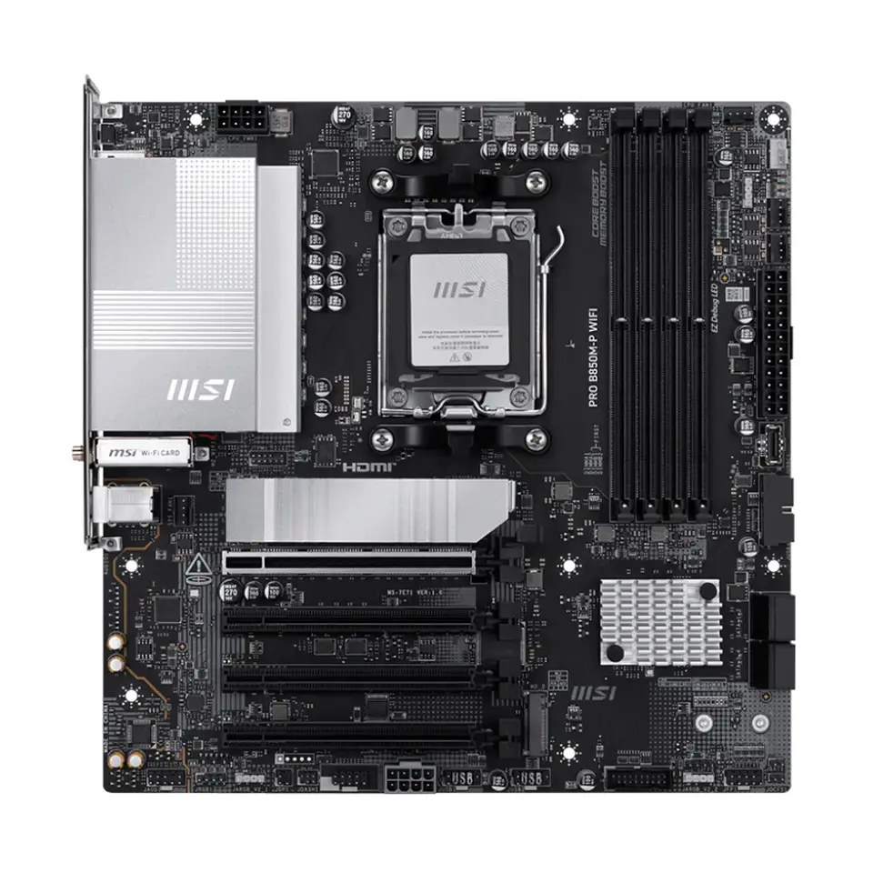 Placa Madre MSI PRO B850M-P WIFI AM5 DDR5 M.2 MicoATX 2