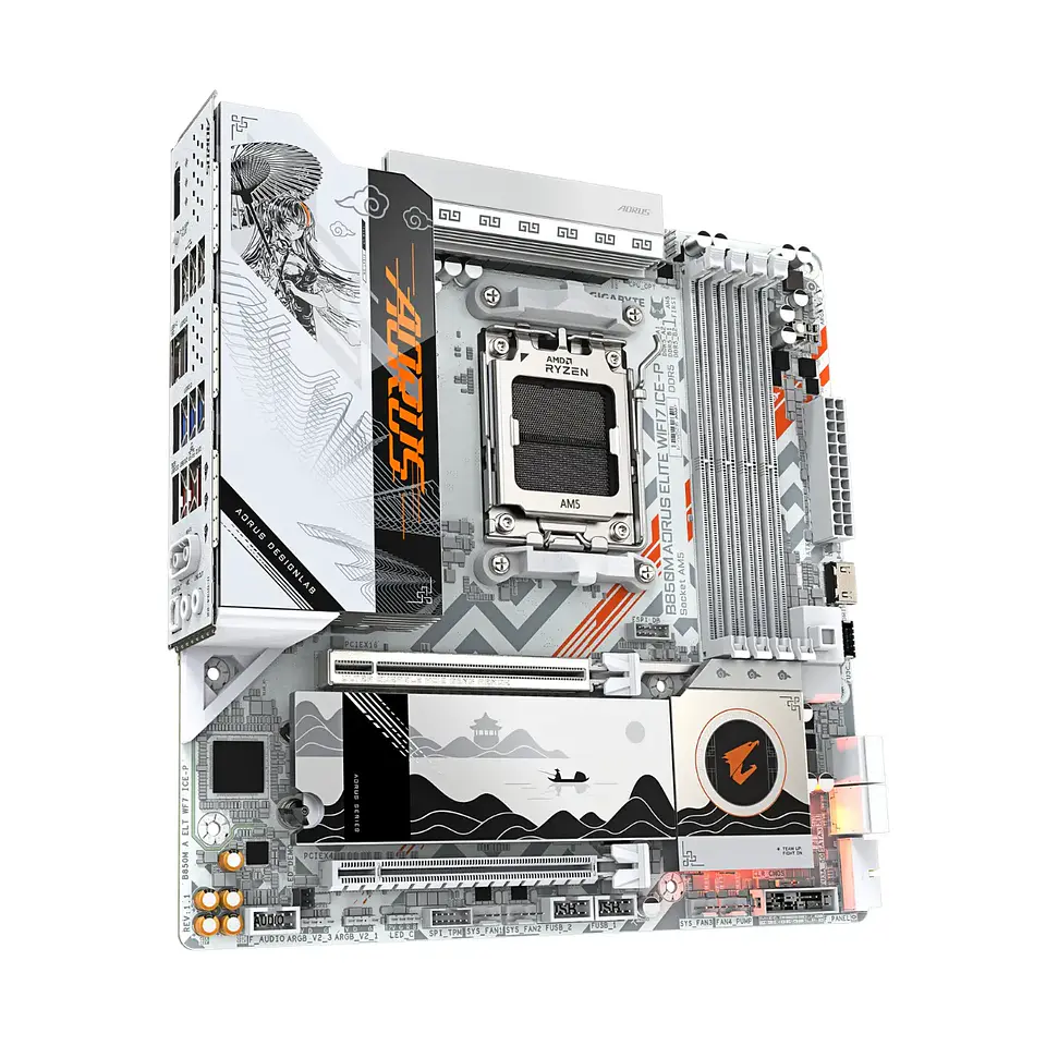 Placa Madre Aorus B850M ELITE WIFI7 ICE-P, AM5 DDR5 mATX 4