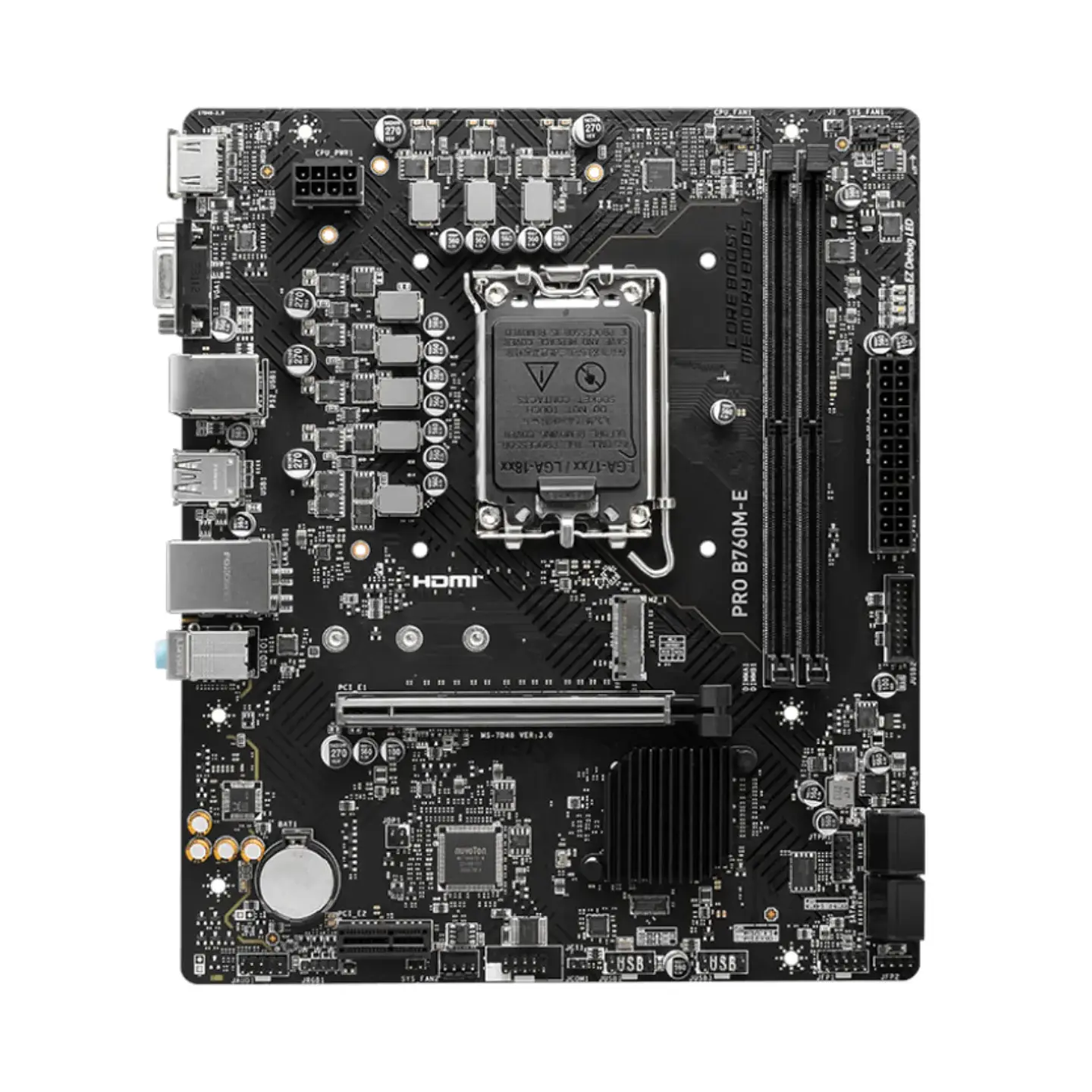 Placa Madre MSI PRO B760M-E DDR5 LGA 1700 M.2  Micro ATX 3