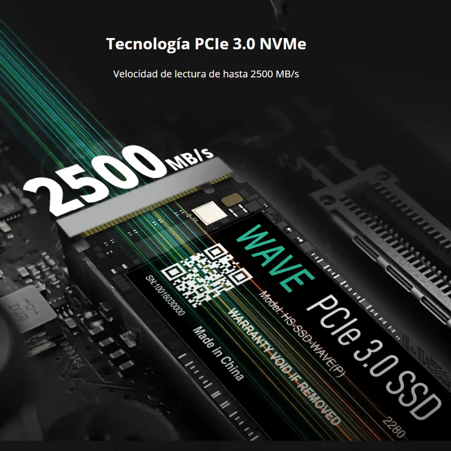 Unidad SSD Hiksemi Wave(P) 1TB, M.2, NVMe PciE-3 x 4, 2450MB/s BULK 3